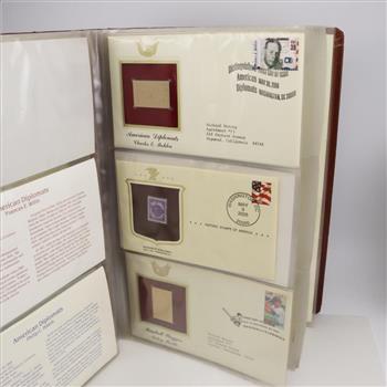 Gold Foil Replicas Of US Stamps, 114 Stamps