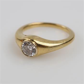 Gold Over Sterling Silver Diamond Ring