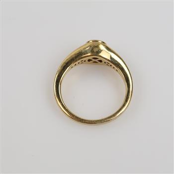 Gold Over Sterling Silver Diamond Ring