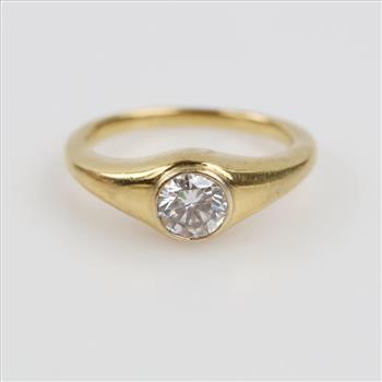 Gold Over Sterling Silver Diamond Ring