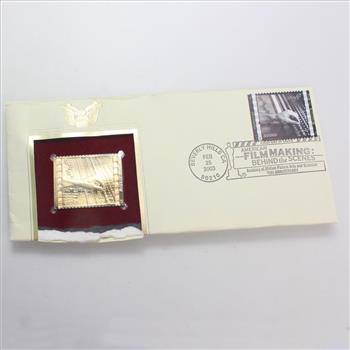 Gold Plated First Day Of Issue Filmmaking Stamp