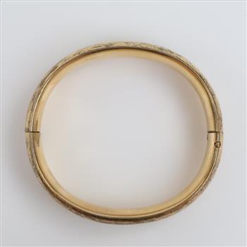 Gold Plated Hollow Hinged Bangle