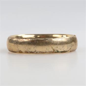 Gold Plated Hollow Hinged Bangle