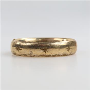 Gold Plated Hollow Hinged Bangle