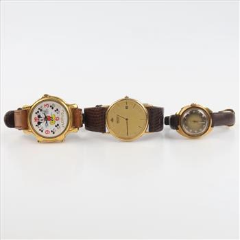 Gold Plated Mixed Watches, 3 Watches