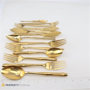 Golden Flatware, 13 Pieces