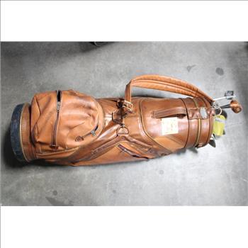 Golf Bag With True Temper, Tru-Flite, And More Mixed Golf Clubs, 11 Pieces