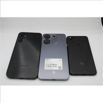 Google, BLU, Samsung Cell Phone Lot, 3 Pieces, Sold For Parts