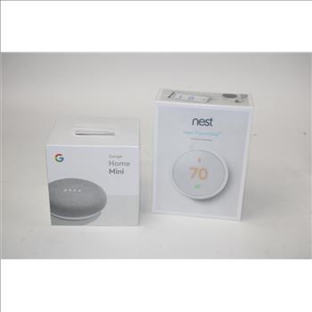 Google Nest Thermostat Fog + Nest Mini