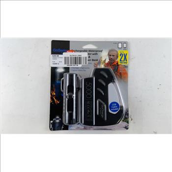 GoSeries Rechargeable Waterpprof Flameless Lighter With LED Flashlight And Carabiner Powerbank