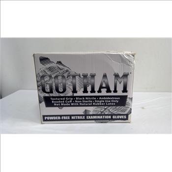 Gotham Nitrile Black Examination Gloves Large