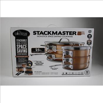 Gotham Steel Stackmaster Non-Stick Space Saving Cookware Set