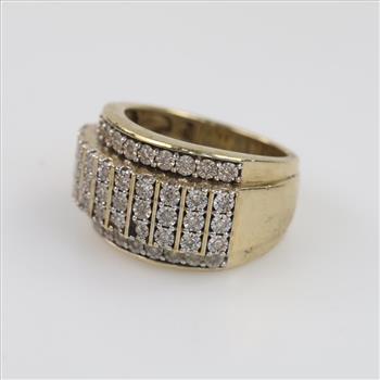 GP Over Silver Diamond Accent Ring