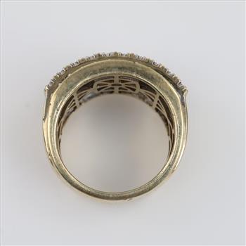 GP Over Silver Diamond Accent Ring