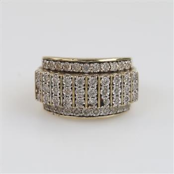 GP Over Silver Diamond Accent Ring