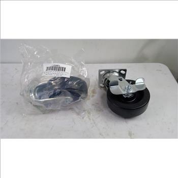 Grainger Swivel Side Brake Plate Caster, 2 Pieces