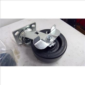 Grainger Swivel Side Brake Plate Caster, 2 Pieces
