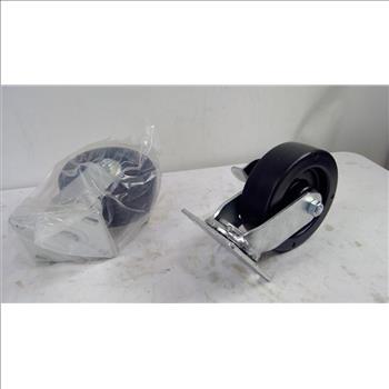 Grainger Swivel Side Brake Plate Caster, 2 Pieces
