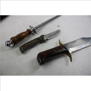 Grand Way 440C Steel Knife, SOG Jungle Machete & More 6 Pieces