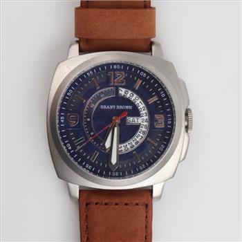 Grant Brown Blue Dial Watch