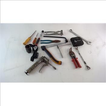 Grease Gun, Pliers And More, 5+ Pieces