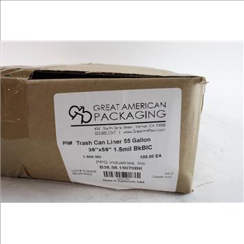 Great American Packaging 55 Gallon Trash Can Liner