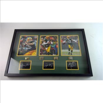 Green Bay Packers Framed Rings And Autographs