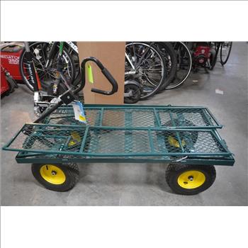 Green Caged Wagon With Wheels