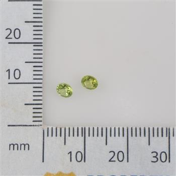 Green Faceted Loose Jewelry Craft Stones, 2 Stones