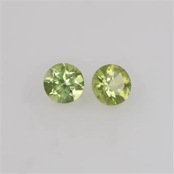 Green Faceted Loose Jewelry Craft Stones, 2 Stones
