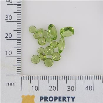 Green Faceted Loose Jewelry Craft Stones, 9+ Stones
