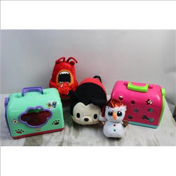 Green Tote With Assorted Kids Toys