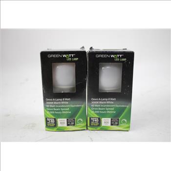 Green Watts LED Light Bulb, 15 Watts 16 Pieces