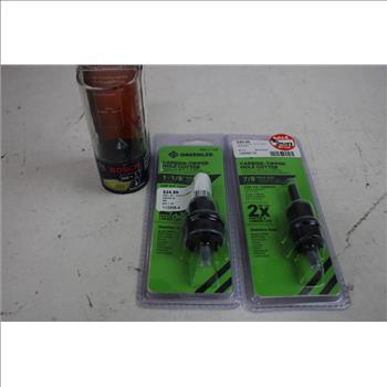 Greenlee Hole Cutters, Milwaukee Hole Saw Arbors, And More, 6 Pieces