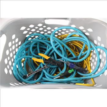 Grey Bin With Assorted Tools, 5+ Pieces