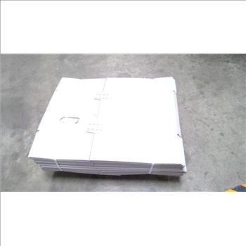 Grey Corrugated Plastic Boxes, 25 Pieces