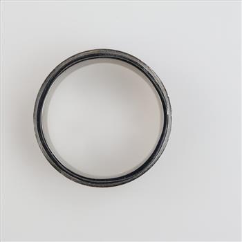 Grey Metal Black Accent Fashion Spinner Ring