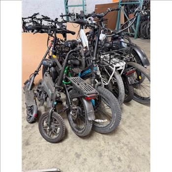Group Of 7 Used E-Bikes SOLD FOR PARTS
