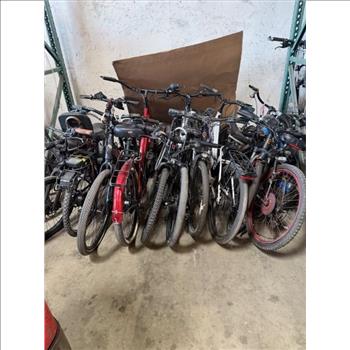 Group Of 9 Used E-Bikes SOLD FOR PARTS