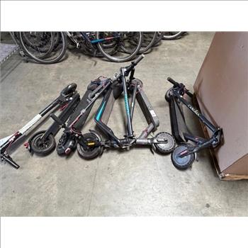 Group Of Used Electric Scooters, 5 Pieces