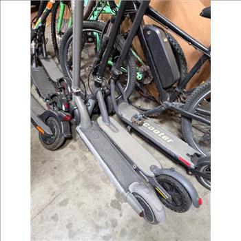 Group Of Used Electric Scooters, 6 Pieces And 2 Bikes
