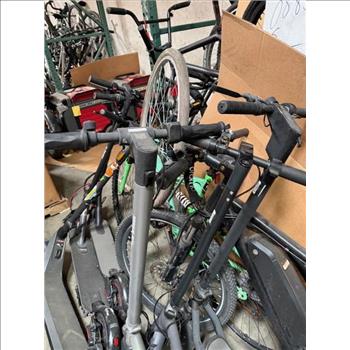 Group Of Used Electric Scooters, 6 Pieces And 2 Bikes