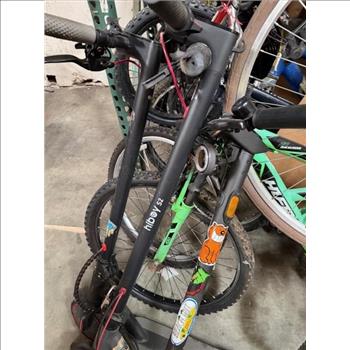 Group Of Used Electric Scooters, 6 Pieces And 2 Bikes