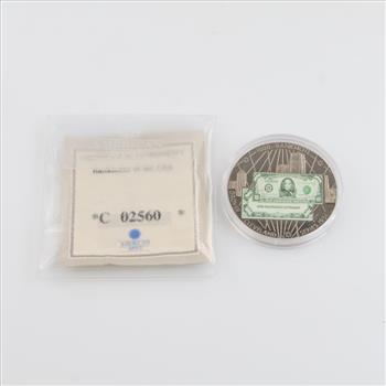 Grover Cleveland $1000 Banknote Token With COA