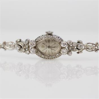 Gruen 14k White Gold And Diamond Watch - Evaluated By Independent Specialist