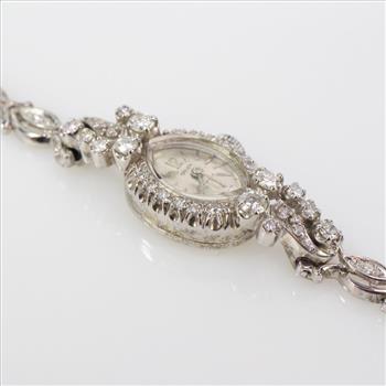 Gruen 14k White Gold And Diamond Watch - Evaluated By Independent Specialist