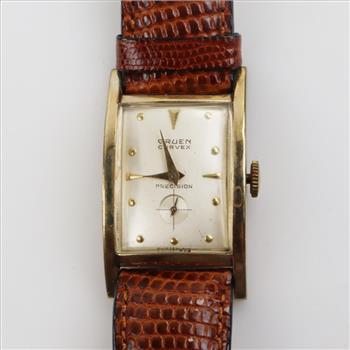 Gruen Curvex Precision 10kt GF Watch