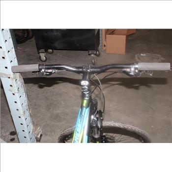 GT Black With Blue And Green Lines Mountain Bike