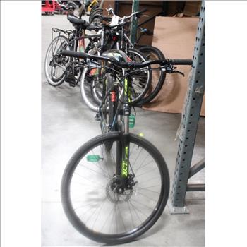 GT Black With Blue And Green Lines Mountain Bike