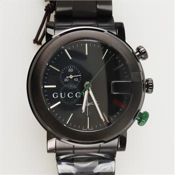 Gucci 101m Chronograph Watch-Evaluated By Our Certified Gemologist-AGS/GIA